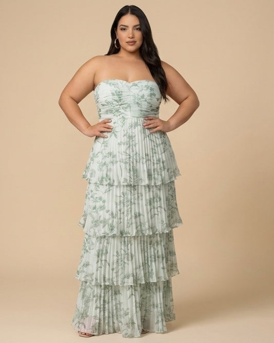 Chantarae Elegant Plus Size A-Line Chiffon Bridesmaid Dress - N0376