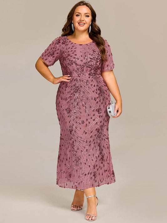 Plus Size Sequin Mermaid Formal Dress