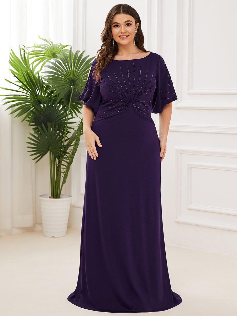 Simple Plus Size Bodycon Maxi Mermaid Wedding Guest Dress