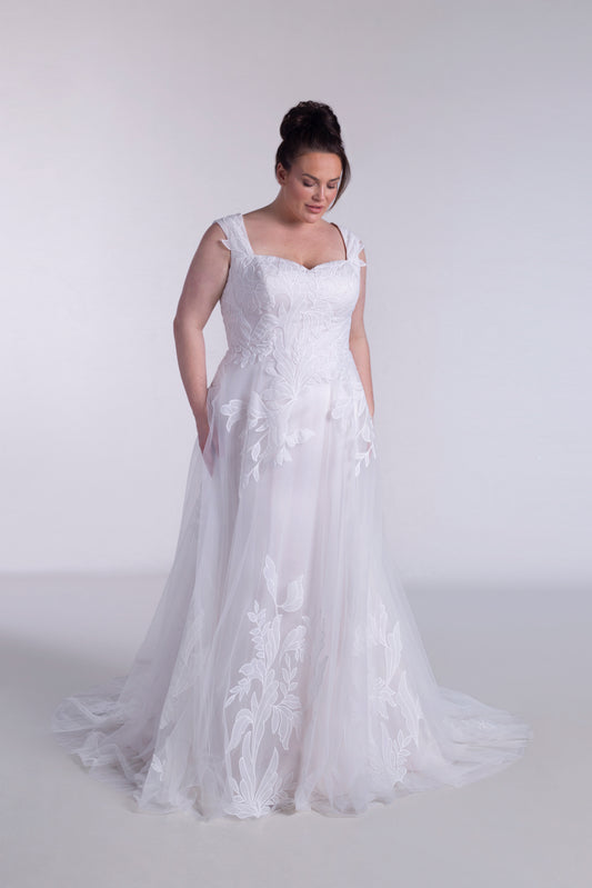 A-line Tulle And Lace Wedding Dress