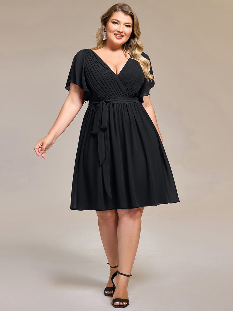 Plus Size Tie-Waist Bridesmaid Dress
