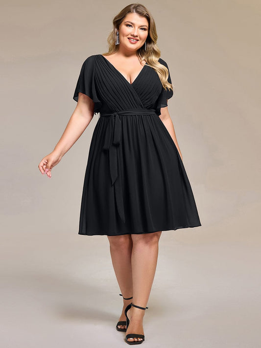 Plus Size Tie-Waist Bridesmaid Dress