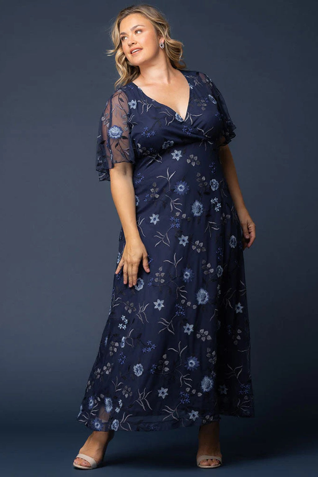 Embroidered Elegance Evening Gown