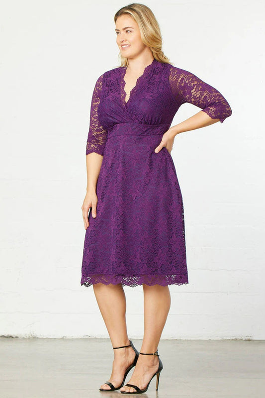 Scalloped Boudoir Lace Dress
