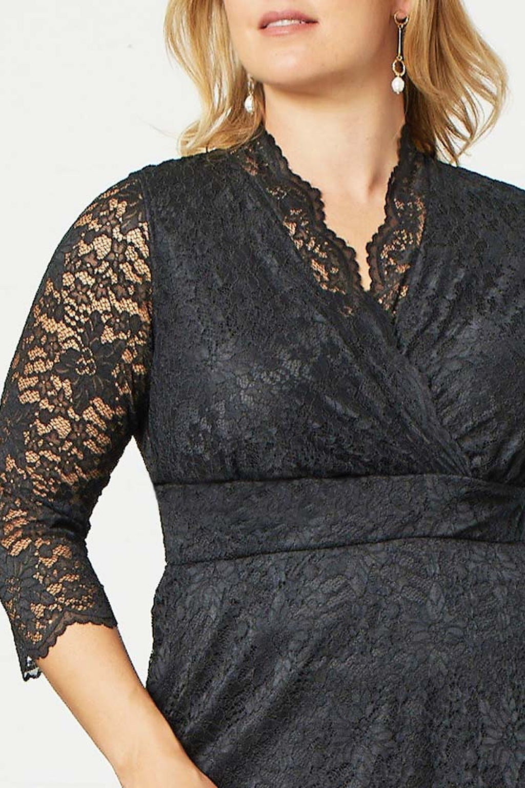 Scalloped Boudoir Lace Dress