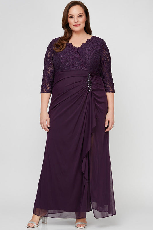 Plus Victoria Empire Waist Gown