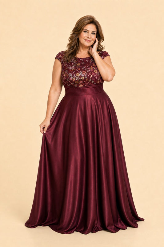 Sweet Style Sleeveless Cap Sleeve Elegant Mother of Bride Wedding Dress