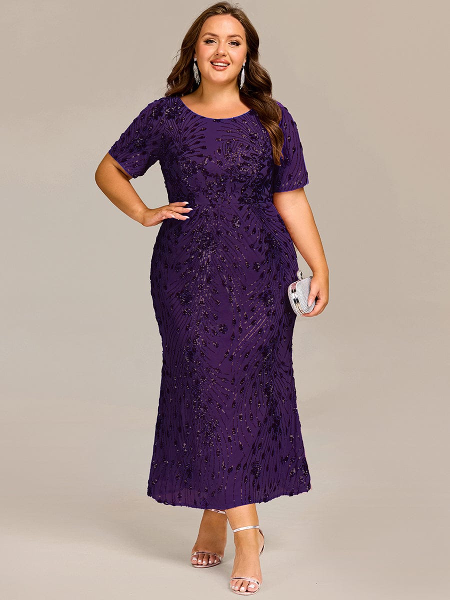 Plus Size Sequin Mermaid Formal Dress