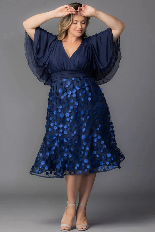 Pretty Petals Mesh Cocktail Dress