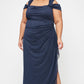 Plus Hannah Glitter Mesh Gown