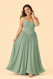 Elegant A Line Chiffon Gown with Adjustable Lace Up Corset Back