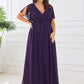 Plus Size Chiffon Tie-Waist Evening Dress
