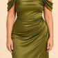 Bridesmaid Maxi Dress with Detachable Bra and Flattering Slit