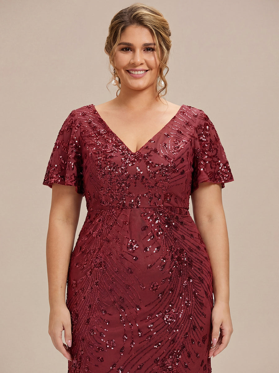 Plus Size Sequin Mermaid Formal Dress