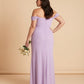 Elanthia Plus Size Romantic Sheath Bridesmaid Dress with Off Shoulder for Wedding -N0347