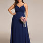 Plus Size Draped Back Criss-Cross Chiffon A-Line Bridesmaid Dress