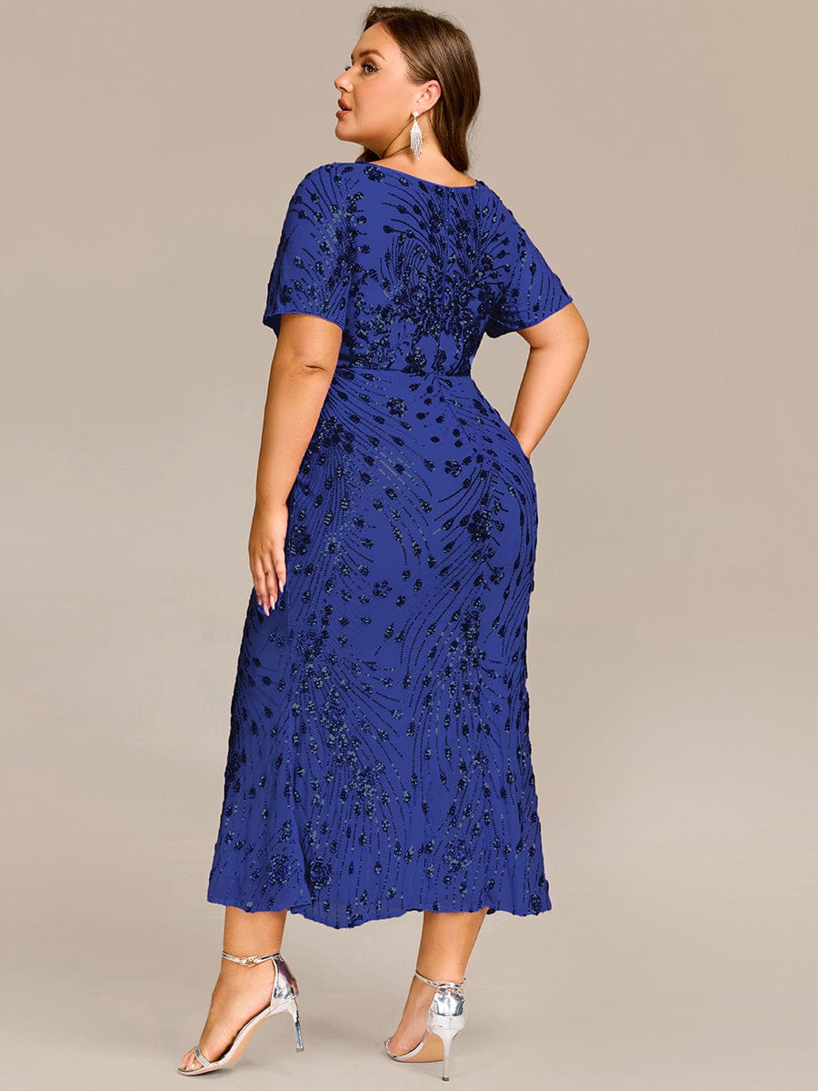 Plus Size Sequin Mermaid Formal Dress