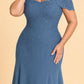 Plus Size Off Shoulder Lace Embroidered A-Line Mother of the Evening Gown Elegant Formal Wear