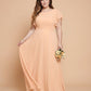 Avenleigh Plus Size Classic A-Line Chiffon Bridesmaid Dress Floor Length for Wedding - N0330