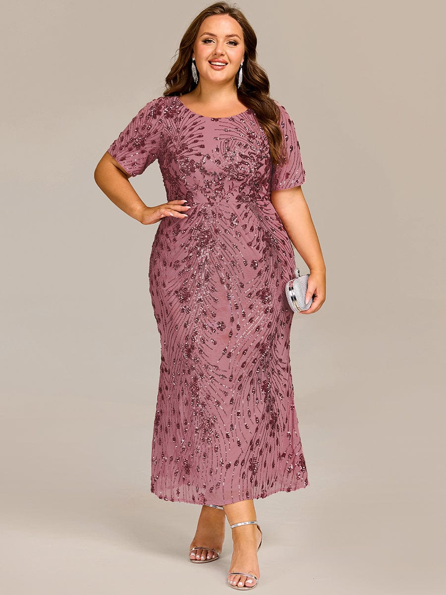 Plus Size Sequin Mermaid Formal Dress