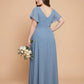 Avenleigh Plus Size Romantic A-Line Chiffon Bridesmaid Dress for Formal Wedding Events - N0336
