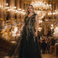 Plus Size V-Neck Sequin High Stretch Cap Sleeve Tulle Formal Dress