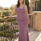 Silvarelle Elegant Plus Size Sheath Bridesmaid Dress with Floral Burnout Lace for Wedding -N0353