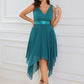 Plus Size Stunning V Neck Prom Lace Dress for Women