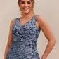 Plus Size Knotted Sequin Formal Evening Dress