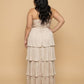 Chantarae Plus Size A Line Bridesmaid Dress Sweetheart Neckline Tiered Ruffle for Wedding Prom Evening Party - N0481