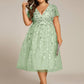 Plus Size Sparkly Midi Cocktail Dress