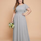 Avenleigh Plus Size Classic A-Line Chiffon Bridesmaid Dress Floor Length for Wedding - N0329