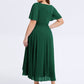 Plus Size Tie Knot Chiffon Wedding Guest Dress