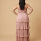 Chantarae Soft Satin Ruffled A-Line Plus Size Bridesmaid Dress for Wedding Parties - N0382