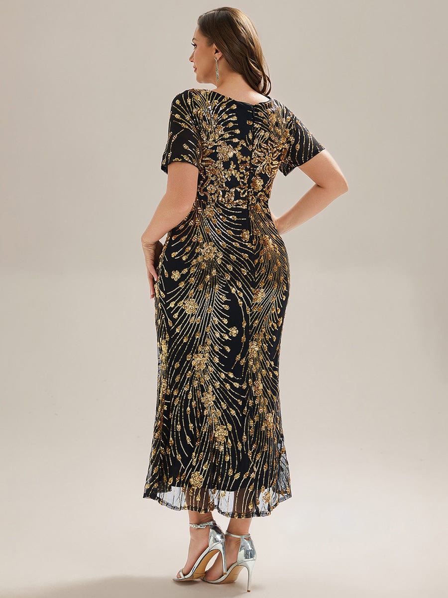 Plus Size Sequin Mermaid Formal Dress