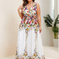Plus Size Sleeveless V-Neck Chiffon Semi Bridesmaid Dress