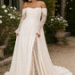 Elegant Long Sleeve Evening Gown Off Shoulder Ruched Design A Line Silhouette with Train