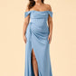 Plus Size Mermaid Bridesmaid Dress with Corset Bodice and Slit