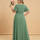 Petaline Elegant Plus Size Bridesmaid Dress with Pleated A-Line Silhouette N0323