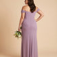 Elanthia Plus Size Romantic Sheath Bridesmaid Dress with Off Shoulder for Wedding -N0347