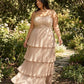 Chantarae Plus Size Elegant Chiffon Bridesmaid Dress with Flowing Silhouette for Wedding -N0371