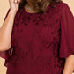 Plus Size Mother of the Bride Dress with Floral Embroidery and Chiffon Sleeves Elegant Formal Gown