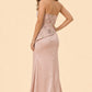 Plus Size Strapless Bridesmaid Dress with Mermaid Silhouette and Embroidered Bodice