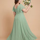 Avenleigh Classic A-Line Chiffon Plus Size Bridesmaid Dress with Light Fabric for Ceremony -N0333