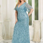 Plus Size Long Mermaid Formal Dresses for Weddings