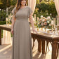 Avenleigh Plus Size Romantic A-Line Chiffon Pleated Bridesmaid Dress for Wedding - N0328