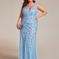 Plus Size Maxi Sequin Formal Dresses & Gowns