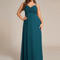Plus Size Draped Back Criss-Cross Chiffon A-Line Bridesmaid Dress