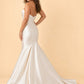 Plus Size Timeless Strapless Bridal Dress with Pleated Waist and Flowing Train