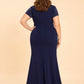 Elegant Plus Size Mother of the Bride Gown Beaded Mesh Spliced Formal Prom Dress
